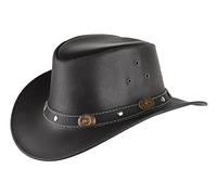 Chapeau Elreno en Cuir Scippis chapeau australien cuir de boeuf (S/54-55 - noir)