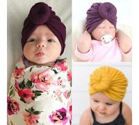Chapeau En Coton Doux Pour Bébé Fille, Turban Pour Nouveau-Né, 1 Pièce