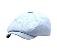 Chapeau en coton pour homme et femme - Béret rétro - Couleur unie - Chapeau de peintre - Casquette pour femme - S, bleu, Taille unique