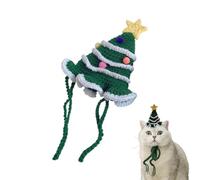 Chapeau en crochet fait à la main pour animal domestique | Costume décoratif pour animal de compagnie | Chapeau de Noël pour chat, chaton et chien