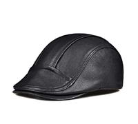 Chapeau en Cuir pour Homme, béret d'hiver Chaud avec Protection des Oreilles, Casquette Style Papa en Cuir, ca