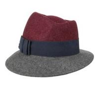 Chapeau en Feutre Asym Twotone by Lierys bordeaux-gris foncé One Size