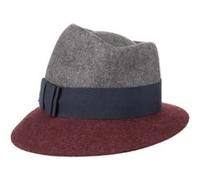 Chapeau en Feutre Asym Twotone by Lierys gris foncé-bordeaux One Size