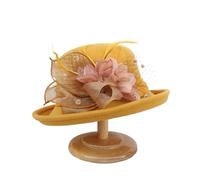 Chapeau en feutre chaud à large bord for femme, élégant et noble, idéal for les fêtes, collection automne-hiver Pour les Fêtes, au Quotidien(Color 4)