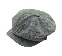 Chapeau en feutre pour femme Cabbie Beret Casquette chaude avec visière plate Che Cheveux, gris, taille unique