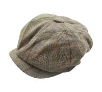 Chapeau en feutre pour femme Cabbie Beret Casquette chaude avec visière plate Che Cheveux, kaki, taille unique