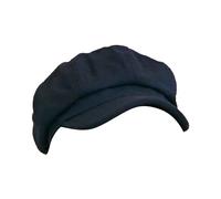 Chapeau en feutre pour femme Cabbie Beret Casquette chaude avec visière plate Che Cheveux, Noir , taille unique