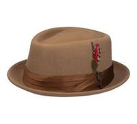 Chapeau en Feutre Stout Pork Pie by Brixton beige foncé XL (61-62 cm)