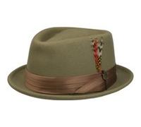 Chapeau en Feutre Stout Pork Pie by Brixton khaki M (57-58 cm)