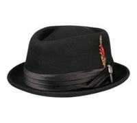 Chapeau en Feutre Stout Pork Pie by Brixton noir S (55-56 cm)