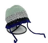 Chapeau en laine assortie de couleur chaude - Joli chapeau tricoté au crochet - Coupe-vent - Cadeaux d'automne et d'hiver - Pour femme - Grand noir - Lubavitch - Avec nettoyeur de bord - Cowboy blanc