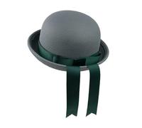 Chapeau en laine avec nœud papillon pour parent et enfant - Élégant - Rond - Décontracté - Automne - Pour la famille - Style élégant, Chapeau gris avec pur g, M