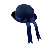Chapeau en laine avec nœud papillon pour parent et enfant - Élégant - Rond - Décontracté - Automne - Pour la famille - Style élégant, Chapeau bleu marine avec N pur, S