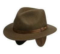 Chapeau en Laine avec Oreillettes Dest by Stetson marron foncé S (54-55 cm)