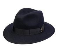 Chapeau en Laine Piemonte Traveller by Borsalino bleu foncé 58 cm