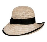 Chapeau en Paille avec Nud Sinamay by Seeberger noir One Size