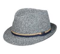 Chapeau en Paille Januco Trilby by Lipodo bleu-moucheté L (58-59 cm)
