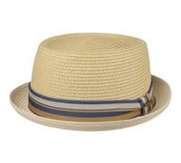 Stetson Chapeau paille Licano Toyo Pork Pie – doublure, ruban gros-grain – M 56-57 cm Nature