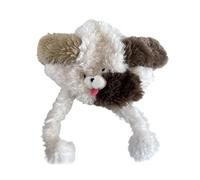 Chapeau en peluche avec oreilles pour chiot - Chaleur hivernale - Avec rabat en fourrure - Doublure en polaire - Pour enfants et adultes