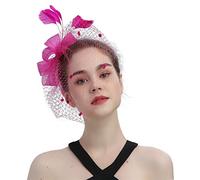 Chapeau en tissu éponge pour femmes Fascinators Femmes Bow Top Chapeau pour thé mariage église élastique cm, Rose, taille unique