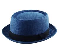Chapeau en toile de jute pour adulte - Unisexe - Style Breaking Bad Heisenberg - Bleu - X-Large
