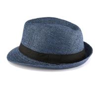 Chapeau Enfant-Nyls Création-Chapeau Paille Enfant Bleu Mylko 6 a 11 ans - Bleu