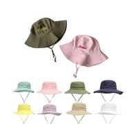 Chapeau Enfant Personnalisé avec Prénom Brodé - Bob Bébé Polyester Léger 0-6 Ans Chapeau Soleil Été Cadeau Enfant