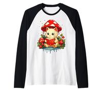 Chapeau esthétique Cottagecore en Forme de Chat et Champignon pour Hommes, Femmes, Enfants Manche Raglan