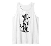 Chapeau et Bottes drôles de Chat dans Un Chapeau de Cowboy Débardeur