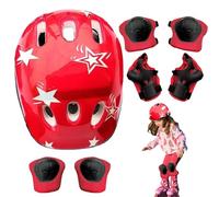 Chapeau et coussinets pour - Genouillères, coudières, protège-poignets, équipement de protection pour vélo, skateboard, genoux, équipement de protection réglable, résistant aux chocs pour le