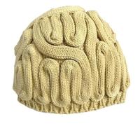 Chapeau fantaisie pour femme et fille tricoté sans bord pour activités de plein air coupe-vent et respirant pour un usage quotidien en coton respirant, kaki, Taille unique