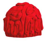 Chapeau fantaisie pour femme et fille tricoté sans bord pour activités de plein air coupe-vent et respirant pour un usage quotidien en coton respirant, Rouge, Taille unique