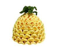 Chapeau fantaisie sans bord sur le thème des fruits - Crochet à la main - Chapeau d'hiver pour femme et adolescente - Style années 2000 - Accessoire de tête de mode - Fruit tricoté, Grand chapeau