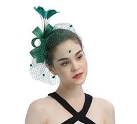 Chapeau Fascinator Femme Chapeau Plume Mariage Épingles à Cheveux Chapeaux Bibi Rétro Coiffe de Mariée Serre-tête Pince à Cheveux Voilette en Maille Bandeau pour Mariage Cocktail Photographie Soirée