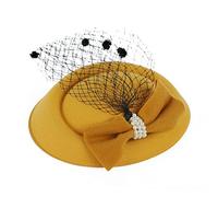 Chapeau Fascinator Pilulier Femme Chapeau de fête en voile de maille Chapeau haut de forme Fascinator vintage des années 1940 des années 1950 Chapeau de fête de thé derby d'église en feutre rétro