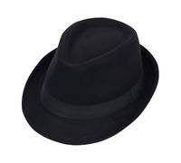 Chapeau Fedora classique structuré style Manhattan pour homme Style trilby Gangster Vintage Casquette en feutre pour robe quotidienne fête de mariage
