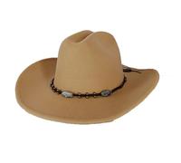 Chapeau Fedora de cowboy concho unisexe à large bord style western équitation fête mode cowboy Fedora chapeau pour homme femme, 11, M56-58CM