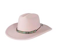 Chapeau Fedora de cowboy concho unisexe à large bord style western équitation fête mode cowboy Fedora chapeau pour homme femme, 10, M56-58CM