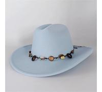 Chapeau Fedora de cowboy concho unisexe à large bord style western équitation fête mode cowboy Fedora chapeau pour homme femme, 13, M56-58CM