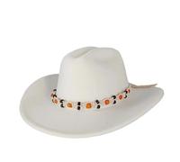 Chapeau Fedora de cowboy concho unisexe à large bord style western équitation fête mode cowboy Fedora chapeau pour homme femme, 1, M56-58CM