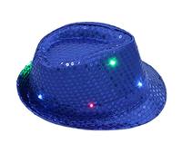 Chapeau Fedora étincelant Mardi Gras pour décorations de fête Fournitures pour enfants et adolescents
