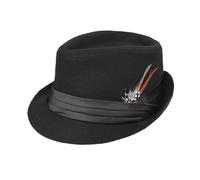 Chapeau Fedora Panama Trilby pour homme avec plumes British Vintage en feutre de laine Chapeau melon à bord court Chapeau melon jazz danseurs gangsters rappeurs cowboy gentleman Fedora Manhattan