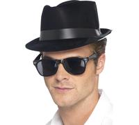 Chapeau Fedora Rockabilly Noir Pour Homme Des Années 50