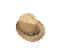 Chapeau Fedora style panama, borsalino avec ruban décoratif, chapeau moderne d'été, décontracté., marron, 57