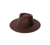 Chapeau Fedora unisexe en feutre de laine à large bord panama jazz chapeau à bord frisé style cowboy chapeau de voyage tendance pour hommes femmes 55-58 cm, 7, M55-58cm