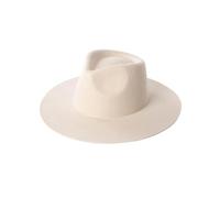 Chapeau Fedora unisexe en feutre de laine à large bord panama jazz chapeau à bord frisé style cowboy chapeau de voyage tendance pour hommes femmes 55-58 cm, 63., M55-58cm