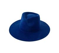 Chapeau Fedora unisexe en feutre de laine à large bord panama jazz chapeau à bord frisé style cowboy chapeau de voyage tendance pour hommes femmes 55-58 cm, 21, M55-58cm