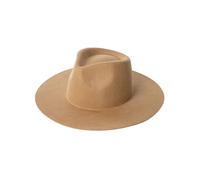 Chapeau Fedora unisexe en feutre de laine à large bord panama jazz chapeau à bord frisé style cowboy chapeau de voyage tendance pour hommes femmes 55-58 cm, 20, M55-58cm