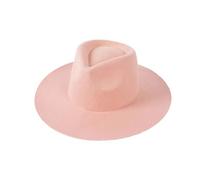 Chapeau Fedora unisexe en feutre de laine à large bord panama jazz chapeau à bord frisé style cowboy chapeau de voyage tendance pour hommes femmes 55-58 cm, 24, M55-58cm