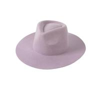 Chapeau Fedora unisexe en feutre de laine à large bord panama jazz chapeau à bord frisé style cowboy chapeau de voyage tendance pour hommes femmes 55-58 cm, 2, M55-58cm
